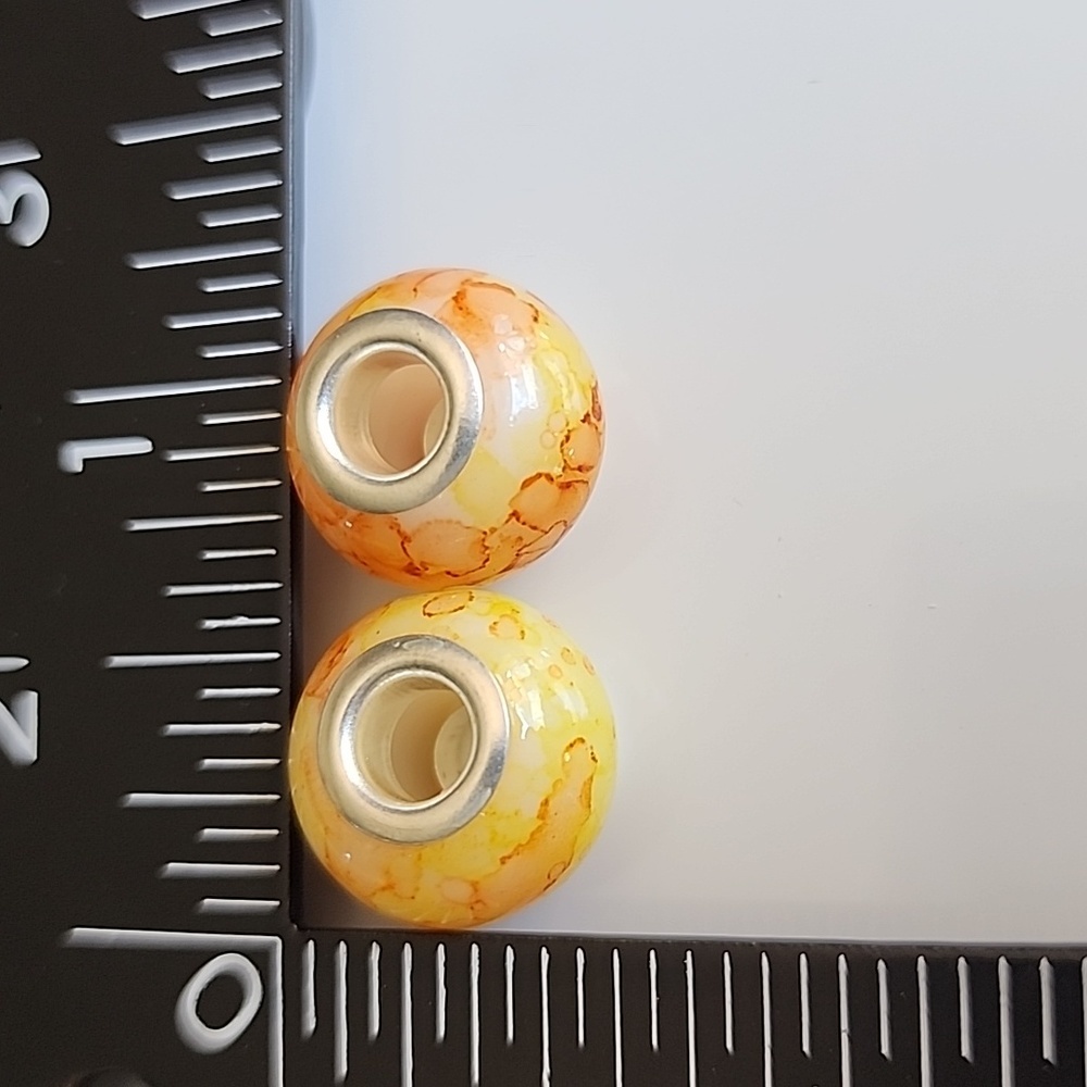 WATERCOLOR  Murano  Glass European Beads for Charm - Picture 3 of 5